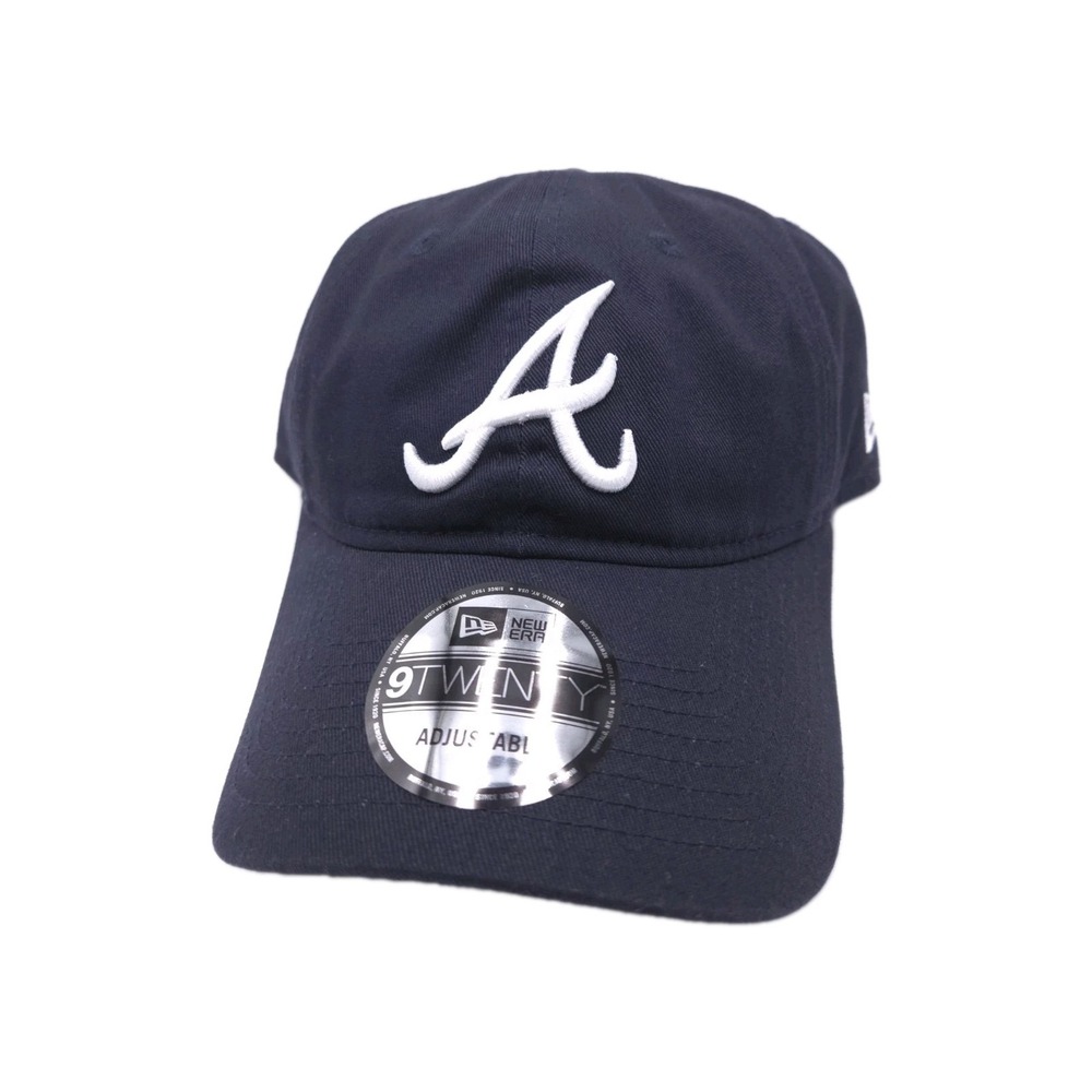 Atlanta Braves A New Era MLB 9TWENTY Strapback Adjustable Hat Dad Cap - Navy